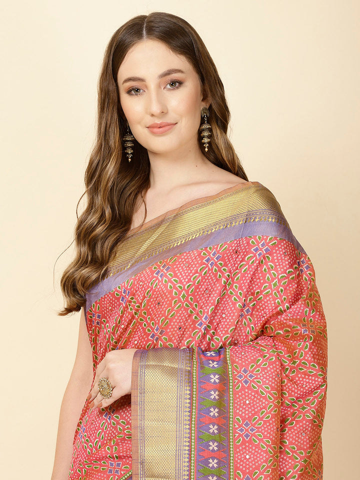 Patola Print Handloom Saree