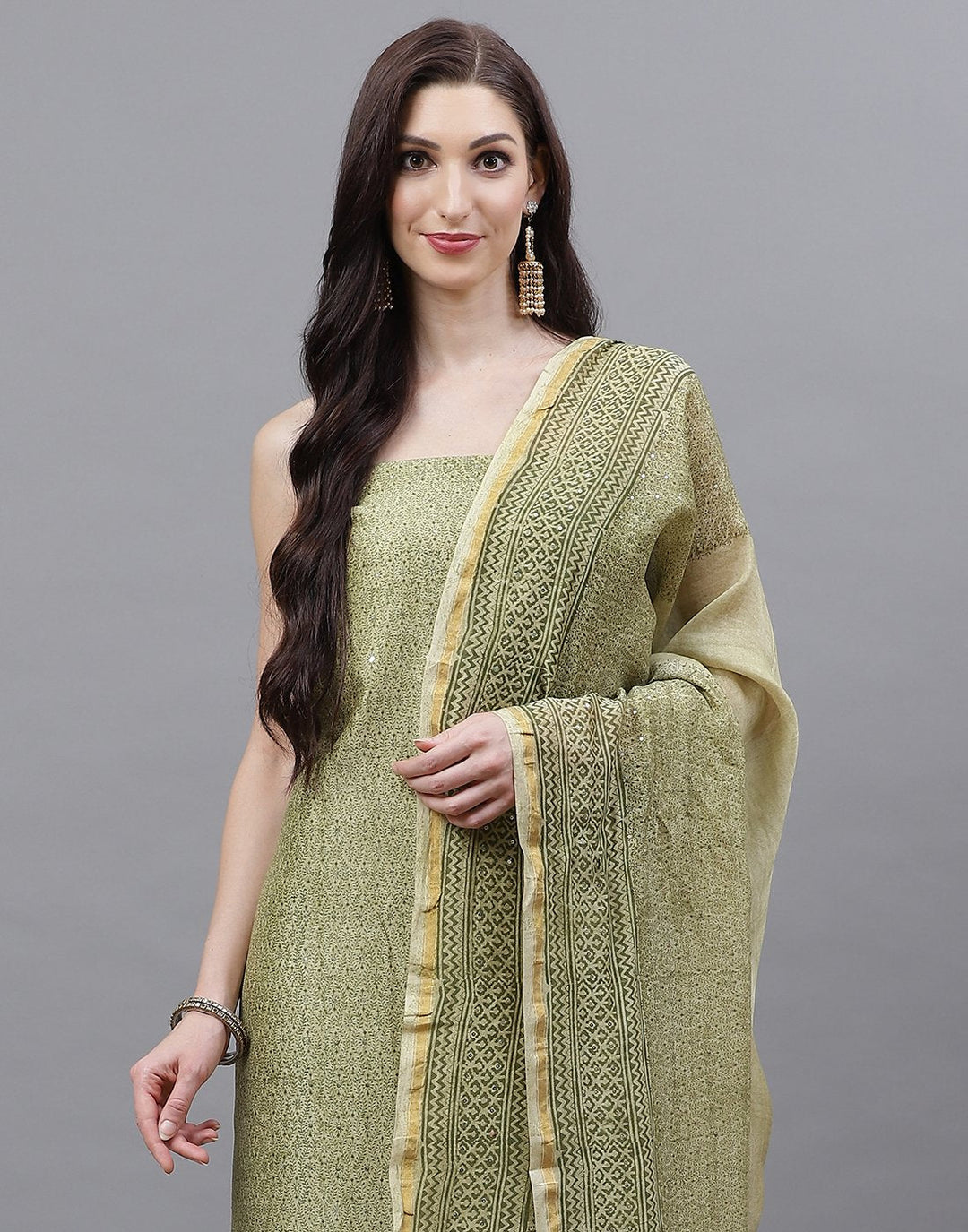 Fine Maheshwari Printed Suit Piece
