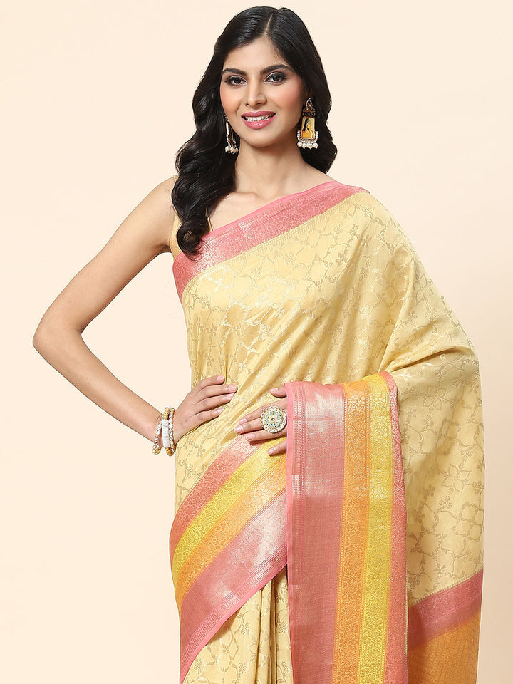 Zari Jaal Cotton Woven Saree