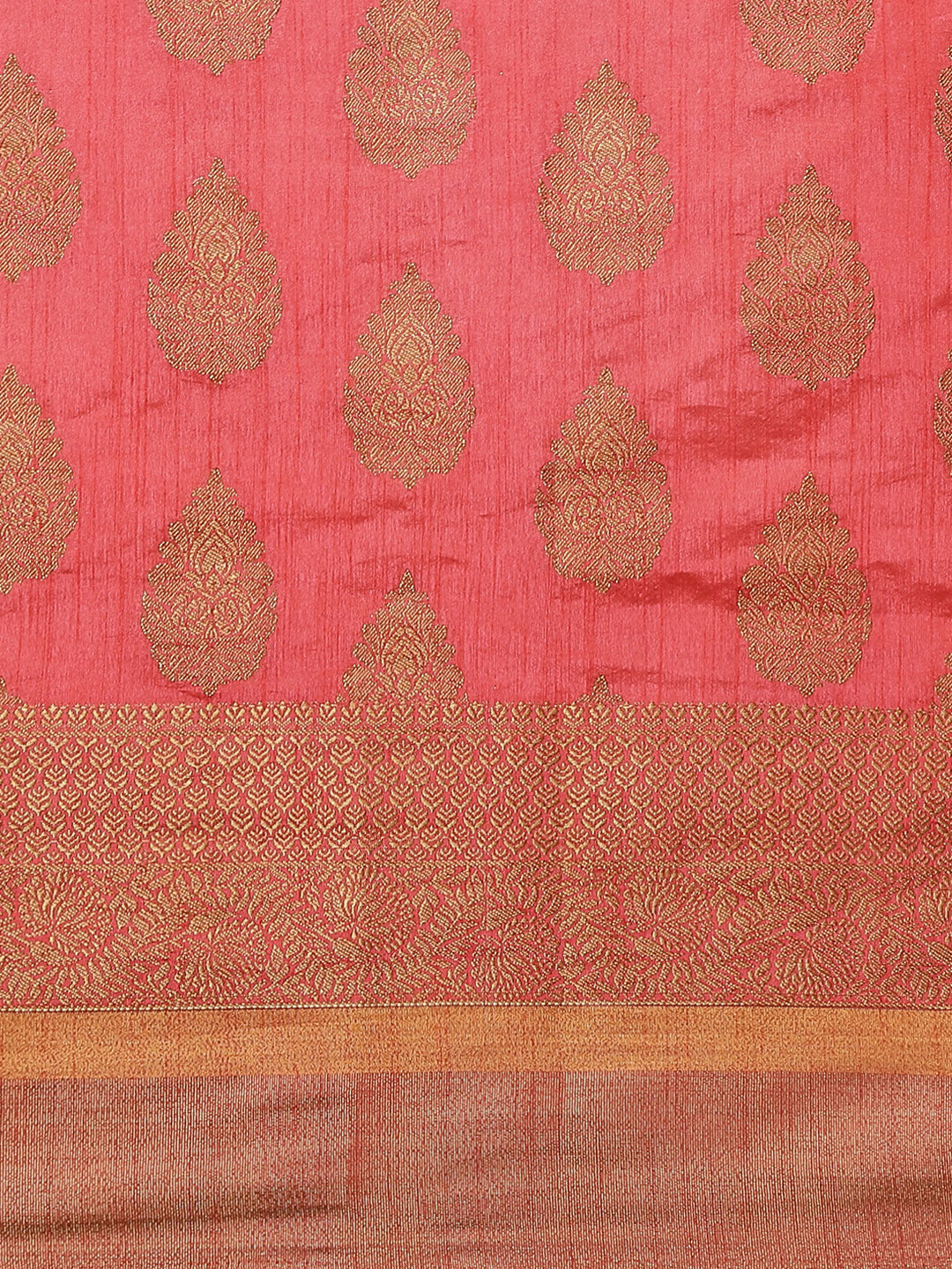 Zari Border Booti Art Handloom Woven Saree