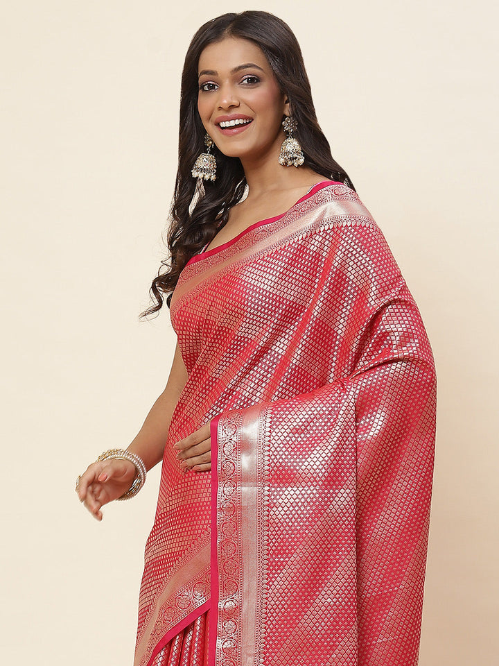 Zari Jaal Woven Banarsi Saree