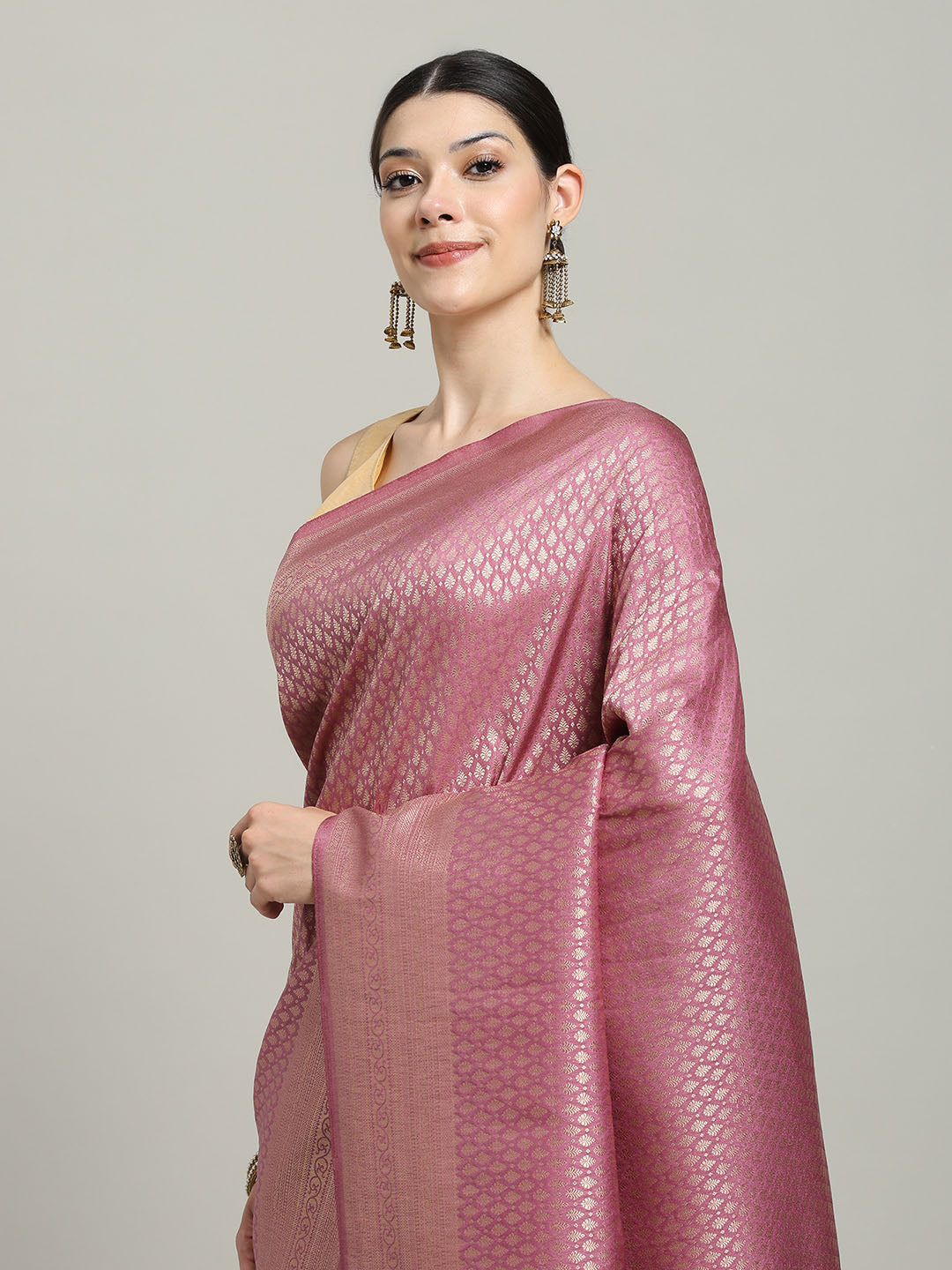 Zari Jaal Art Silk Woven Saree