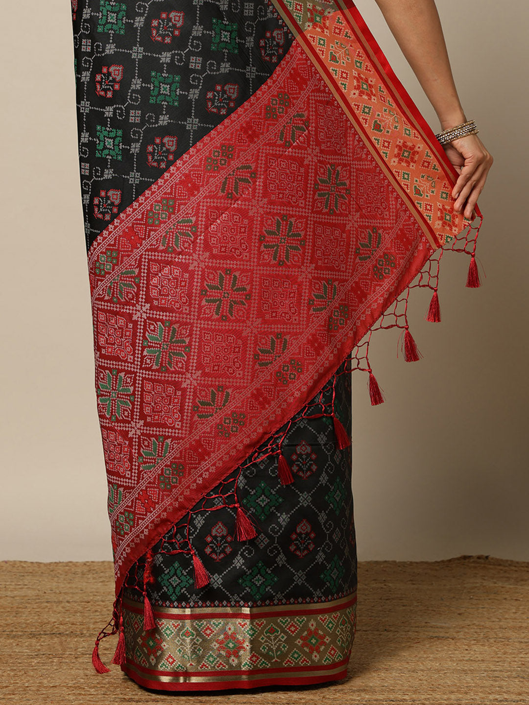 Printed Art Silk Patola Saree