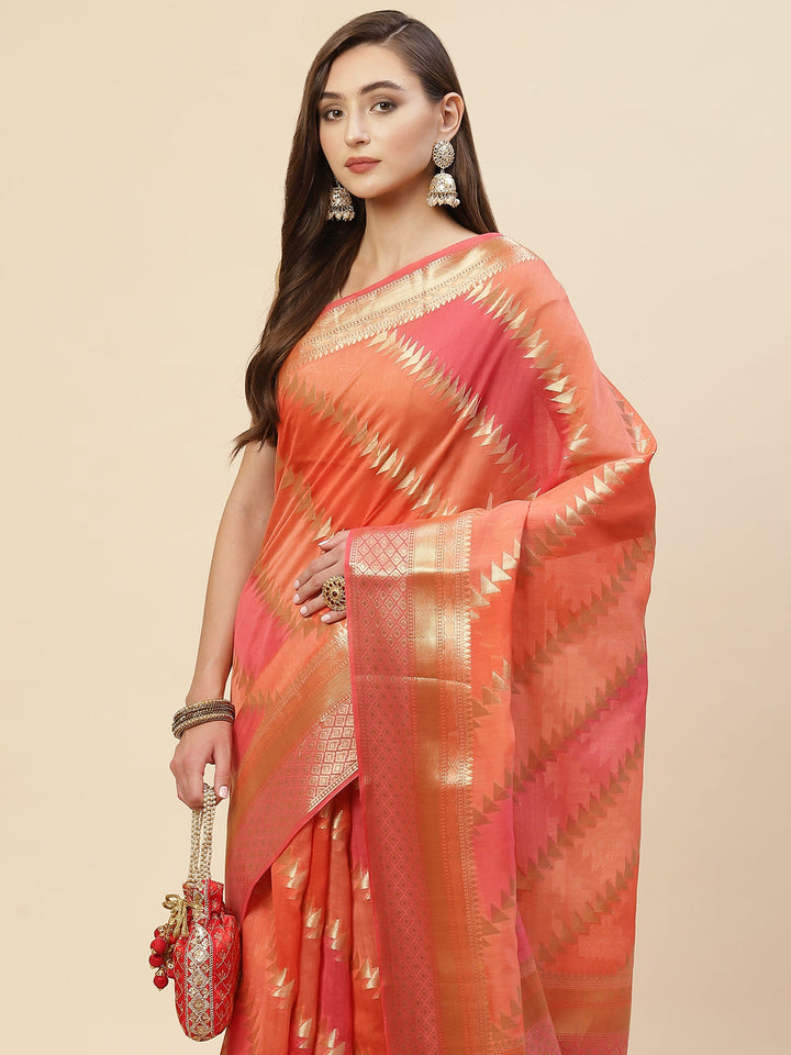 Zari Booti Cotton Woven Saree