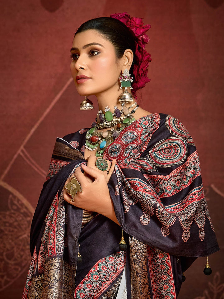 Zari Border Art Silk Saree