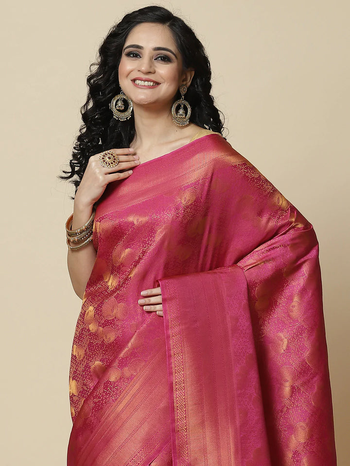 Zari Jaal Handloom Woven Saree