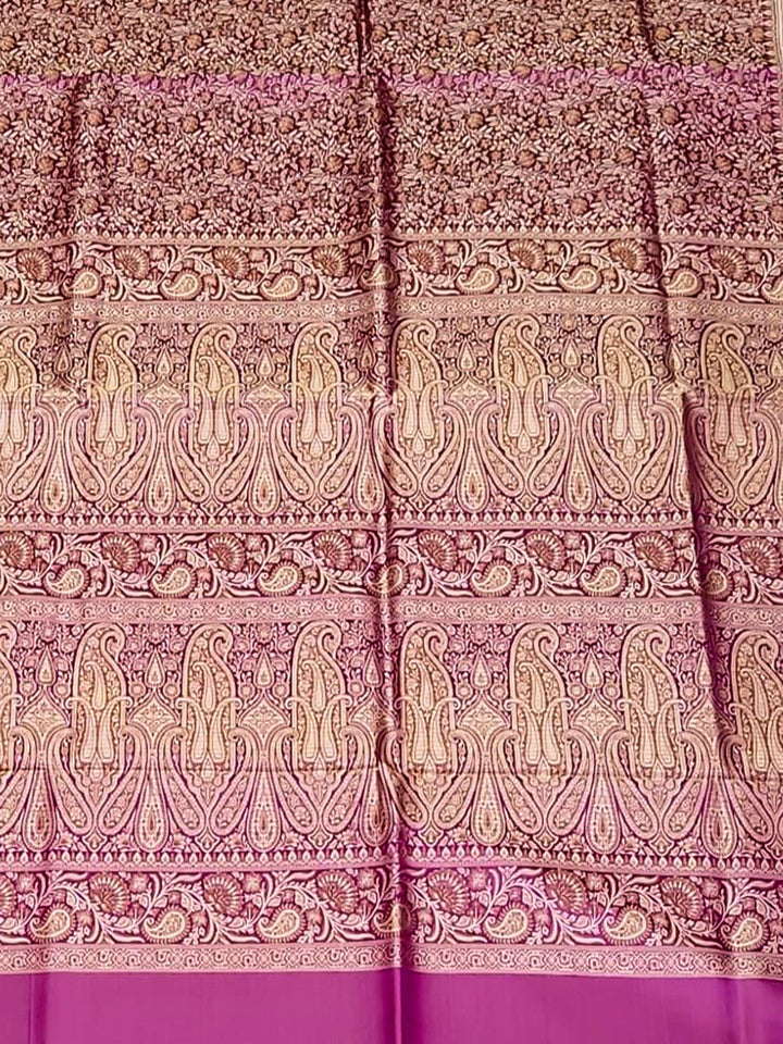 Lavender Woven Design Satan Resham Banarasi Saree