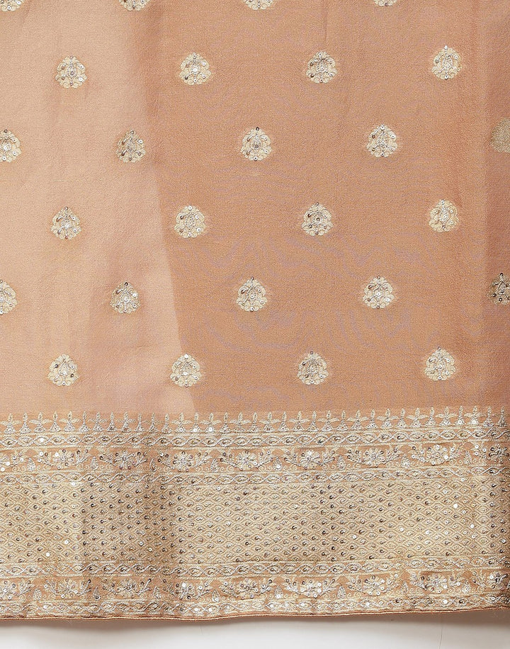 Embroidered Banarasi Tissue Suit Piece