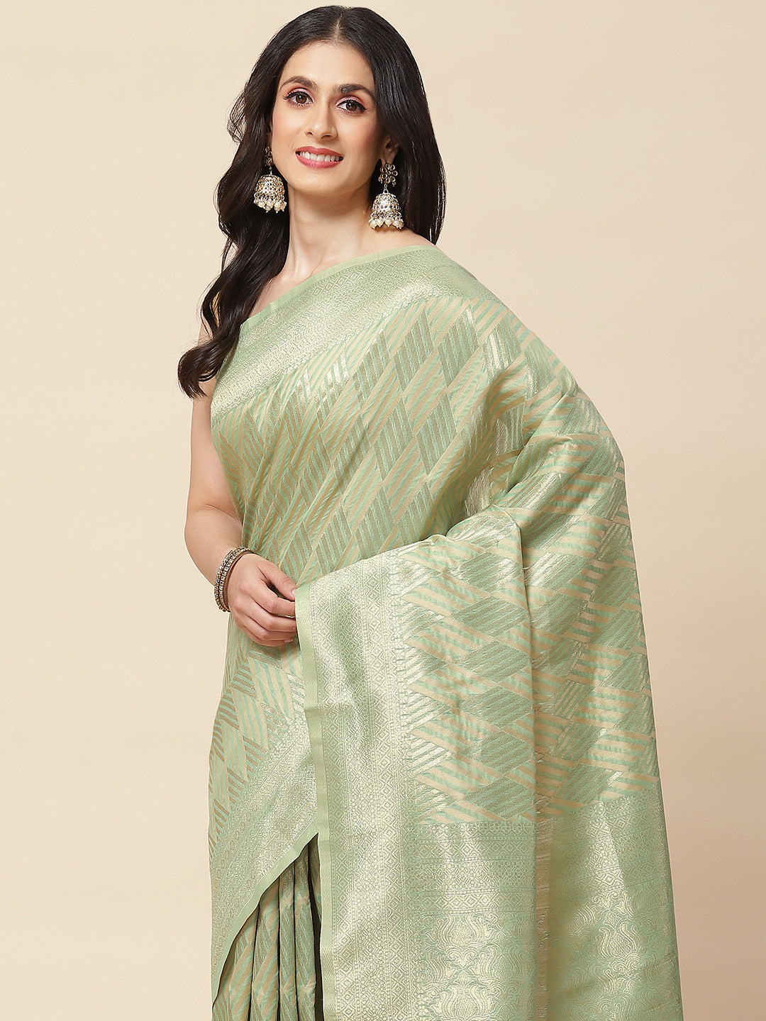 Zari Jaal Woven Cotton Saree