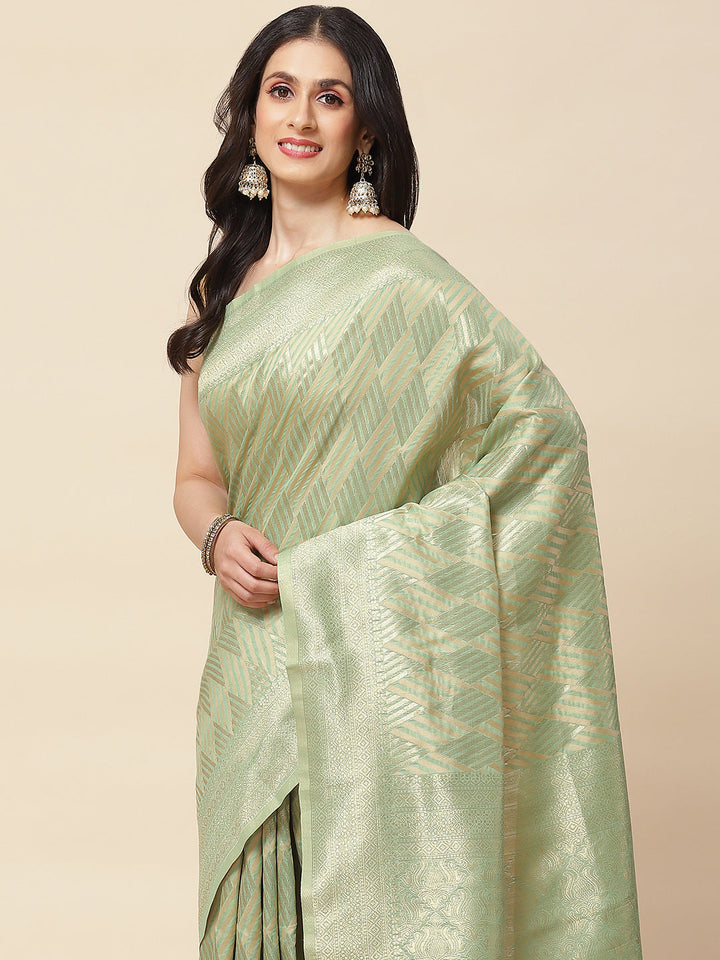 Zari Jaal Woven Cotton Saree