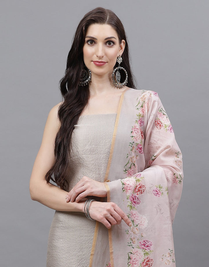 Fine Chanderi Printed Suit Piece