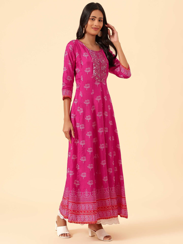 Floral Printed Handloom Kurta