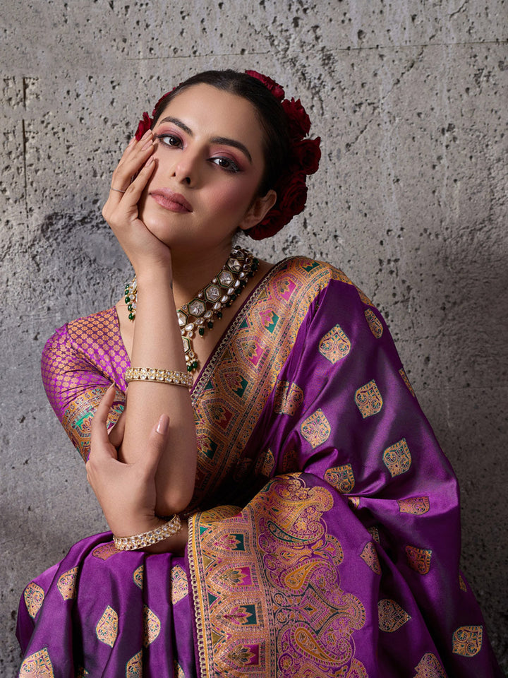Woven Design Satin Silk Saree