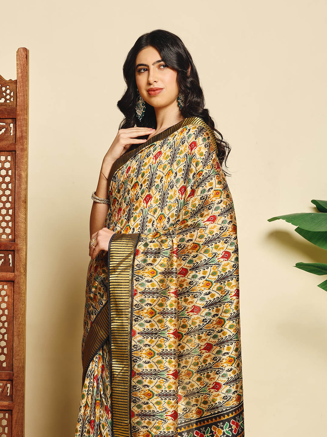 Digital Printed Art Silk Saree