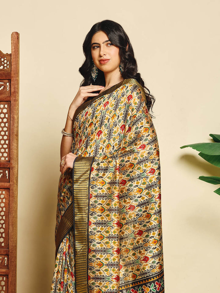 Digital Printed Art Silk Saree