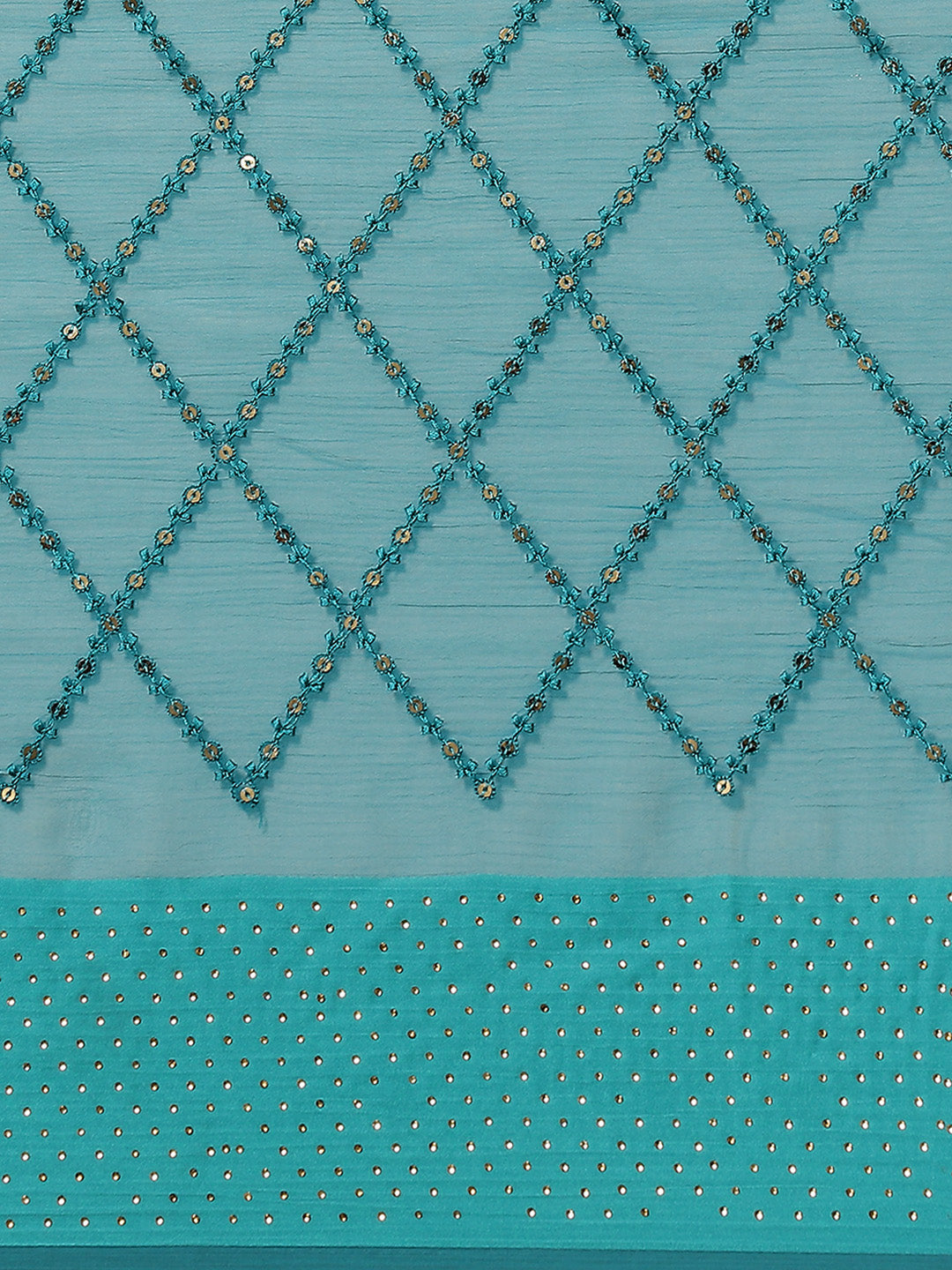 Sequence Art Handloom Chiffon Embroidered Saree