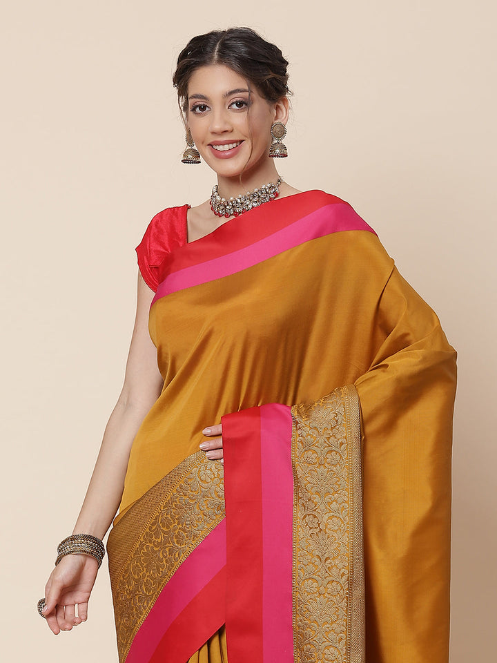 Zari Border Cotton Woven Saree
