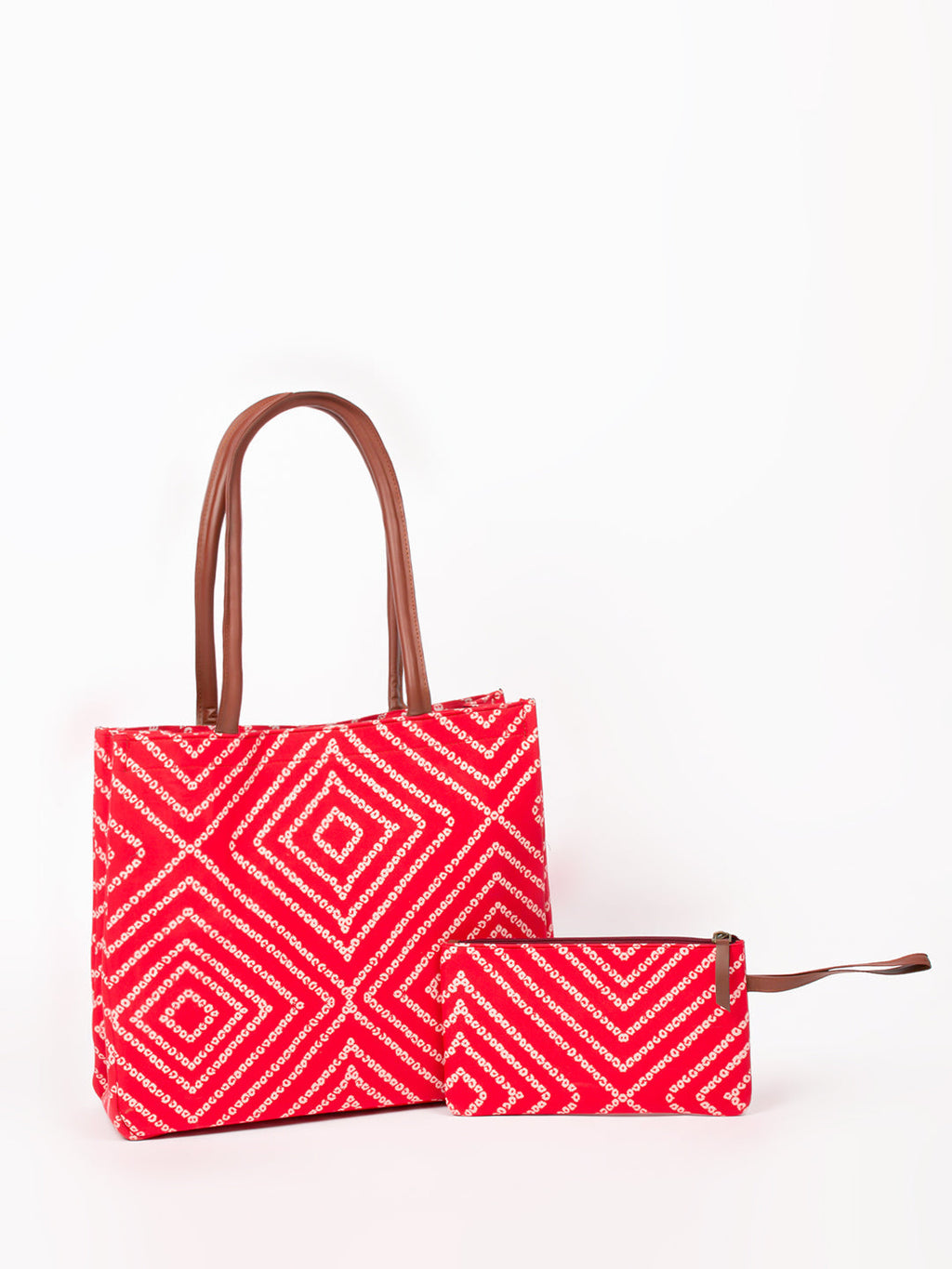 Cotton Handbag And Purse Set