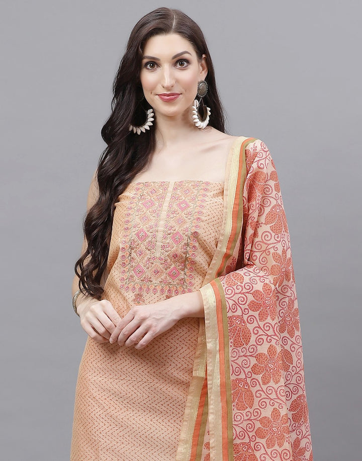 Chanderi Printed Suit piece
