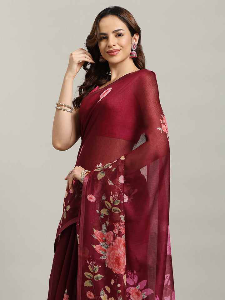 Maheshwari Printed Dola Cotton Saree