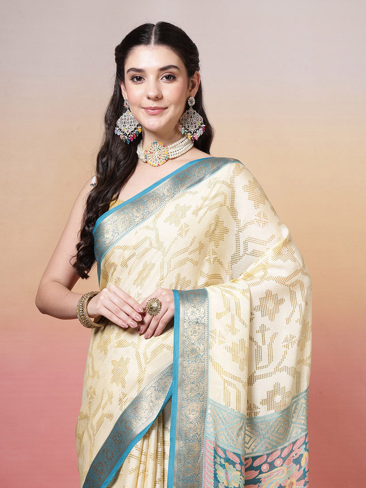 Bandhani Printed Georgette Saree