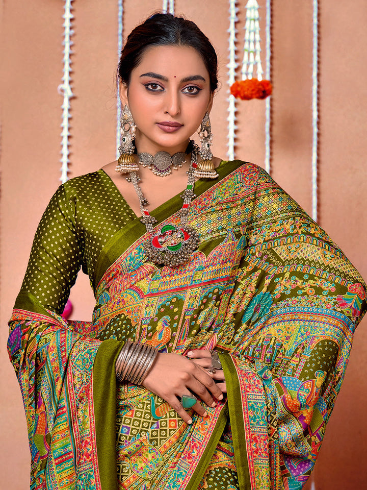 Printed Art Silk Saree
