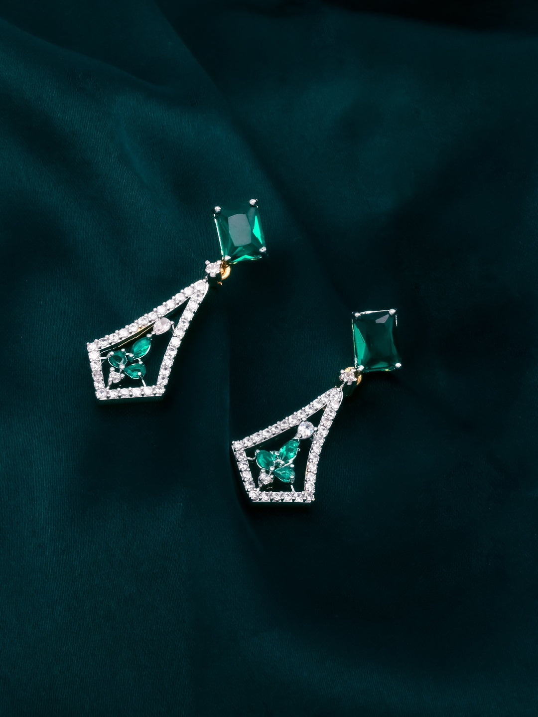 White Stones Drop &amp; Danglers Earrings