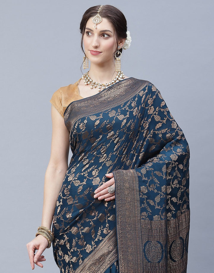 Antiq Zari Jaal Crepe Saree