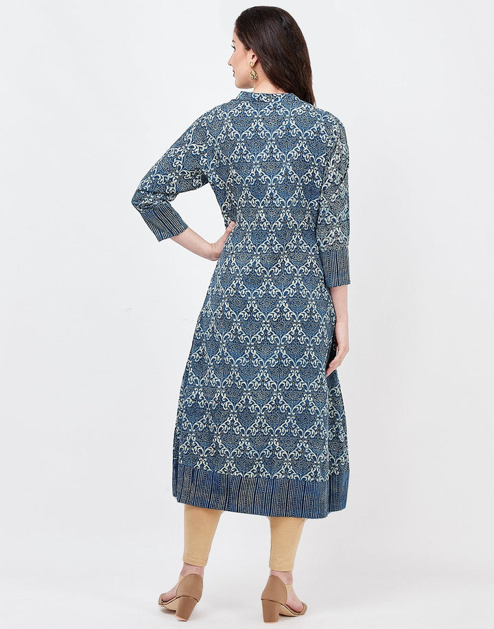 MBZ Meena Bazaar-Green Cotton Kurti