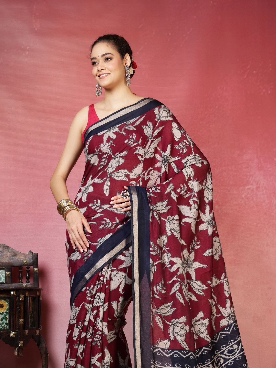 Plain Art Silk Saree