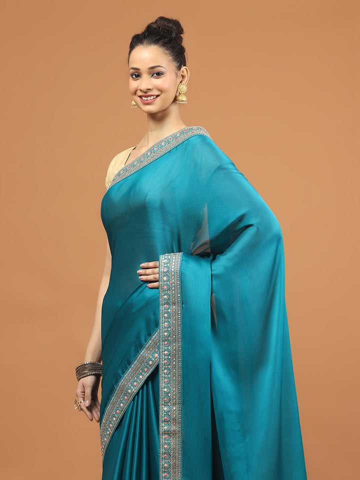 Stone Work Art Chiffon Saree