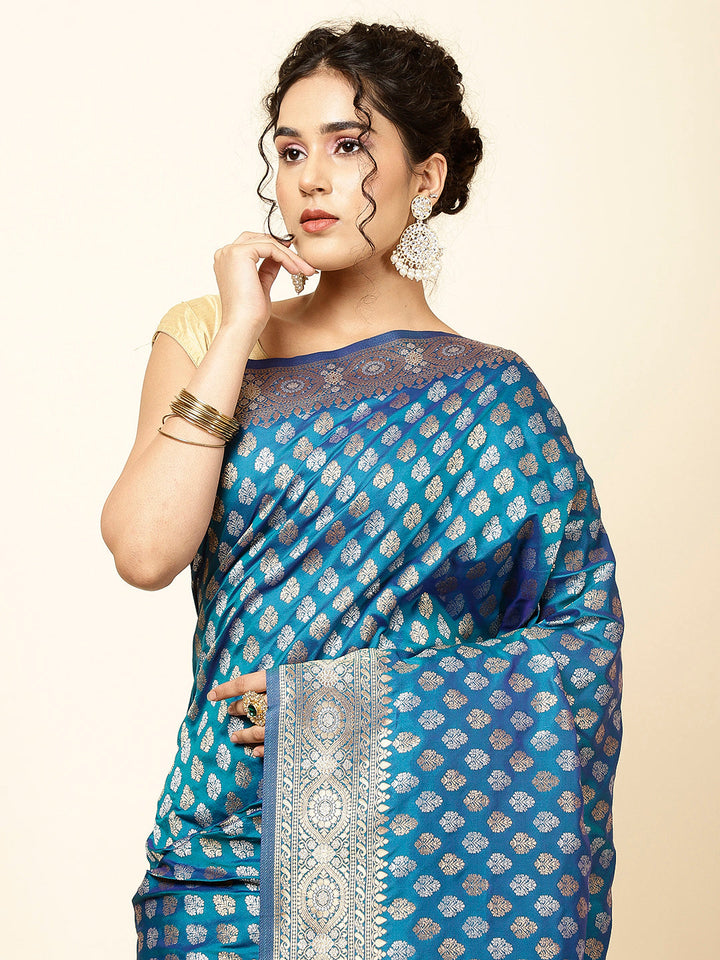 Zari Booti Woven Banarsi Saree