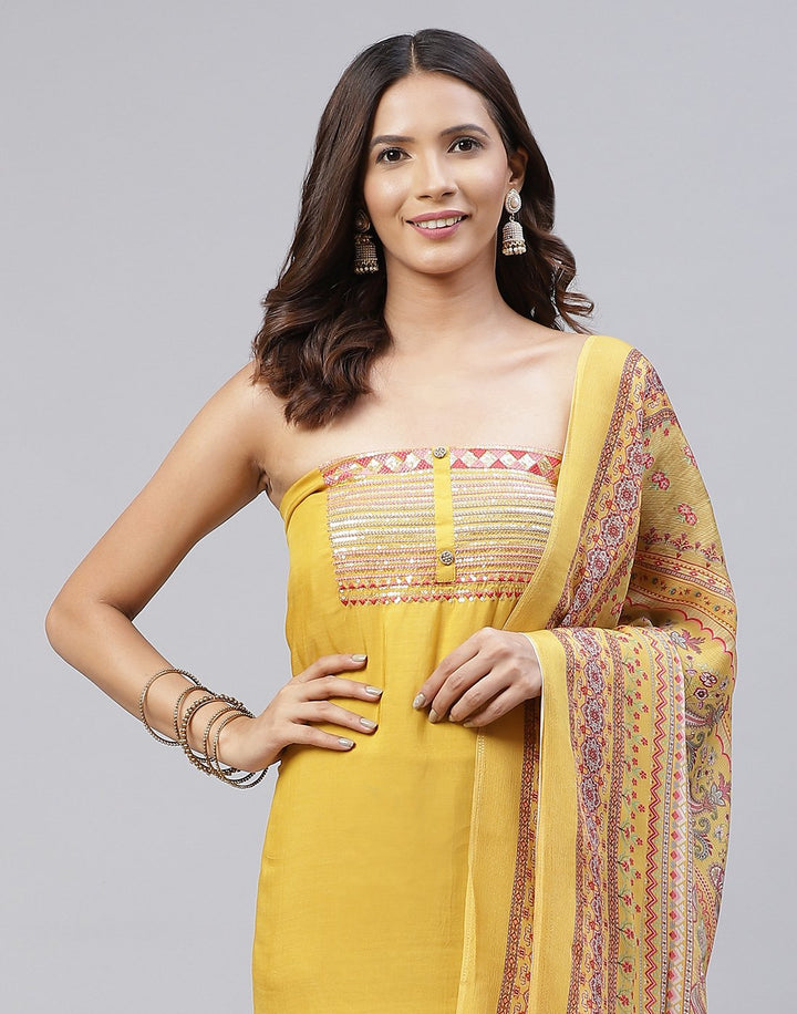 Muslin Embroidered Suit Piece
