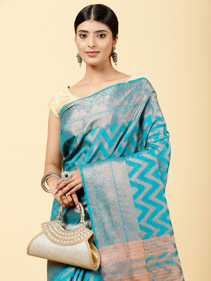 Zari Jaal Woven Handloom Saree