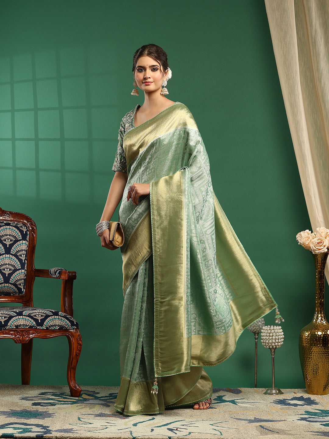 Embroidered Banarasi Saree