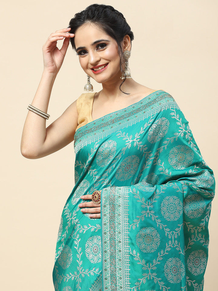 Stone Jaal Woven Banarasi Saree