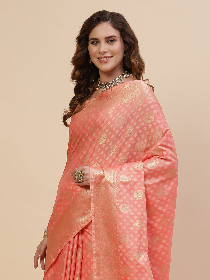 Zari Border Booti Cotton Woven Saree
