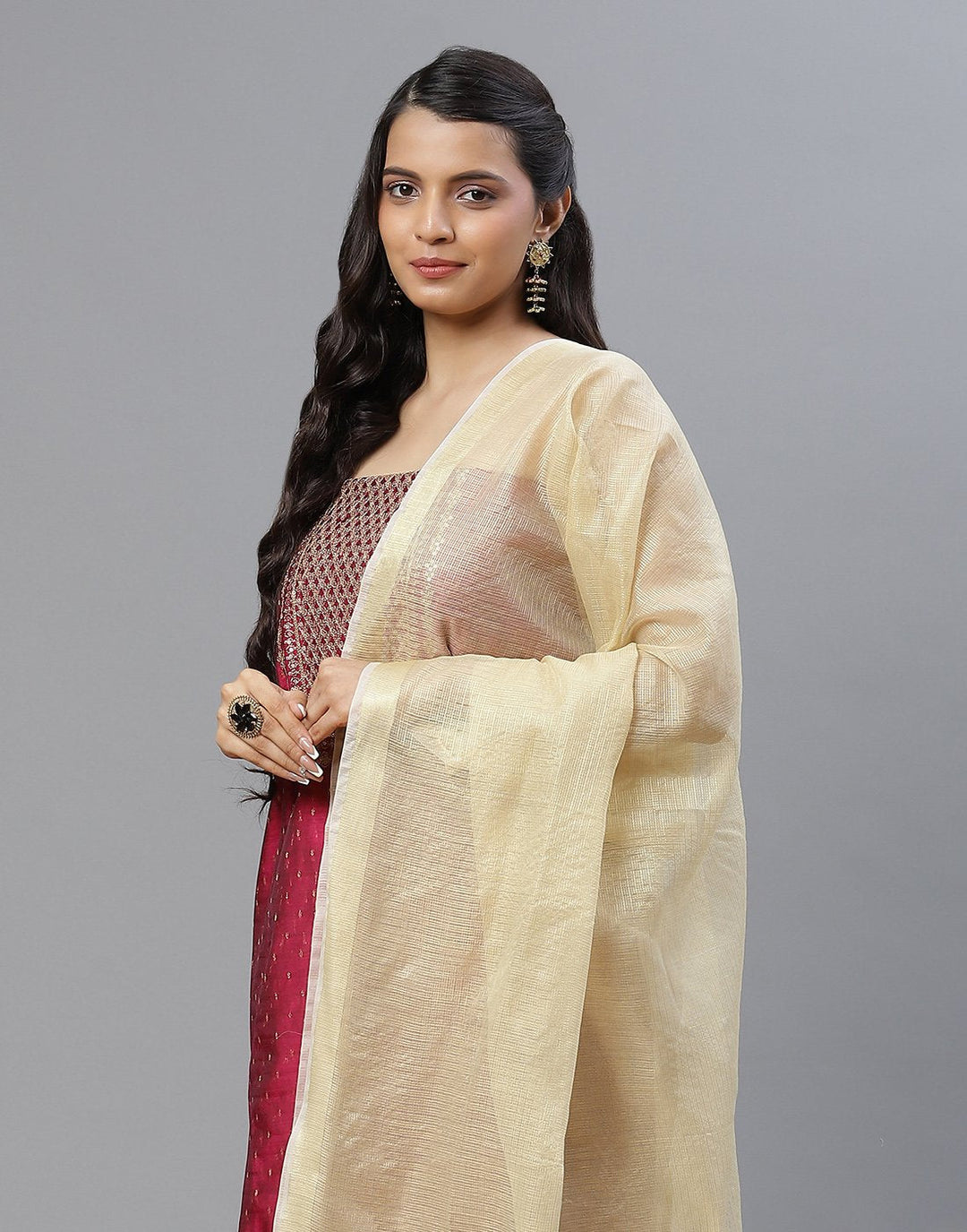 Chanderi Embroidered Suit piece