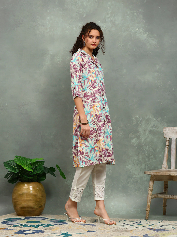 Floral Printed Cotton Kurta