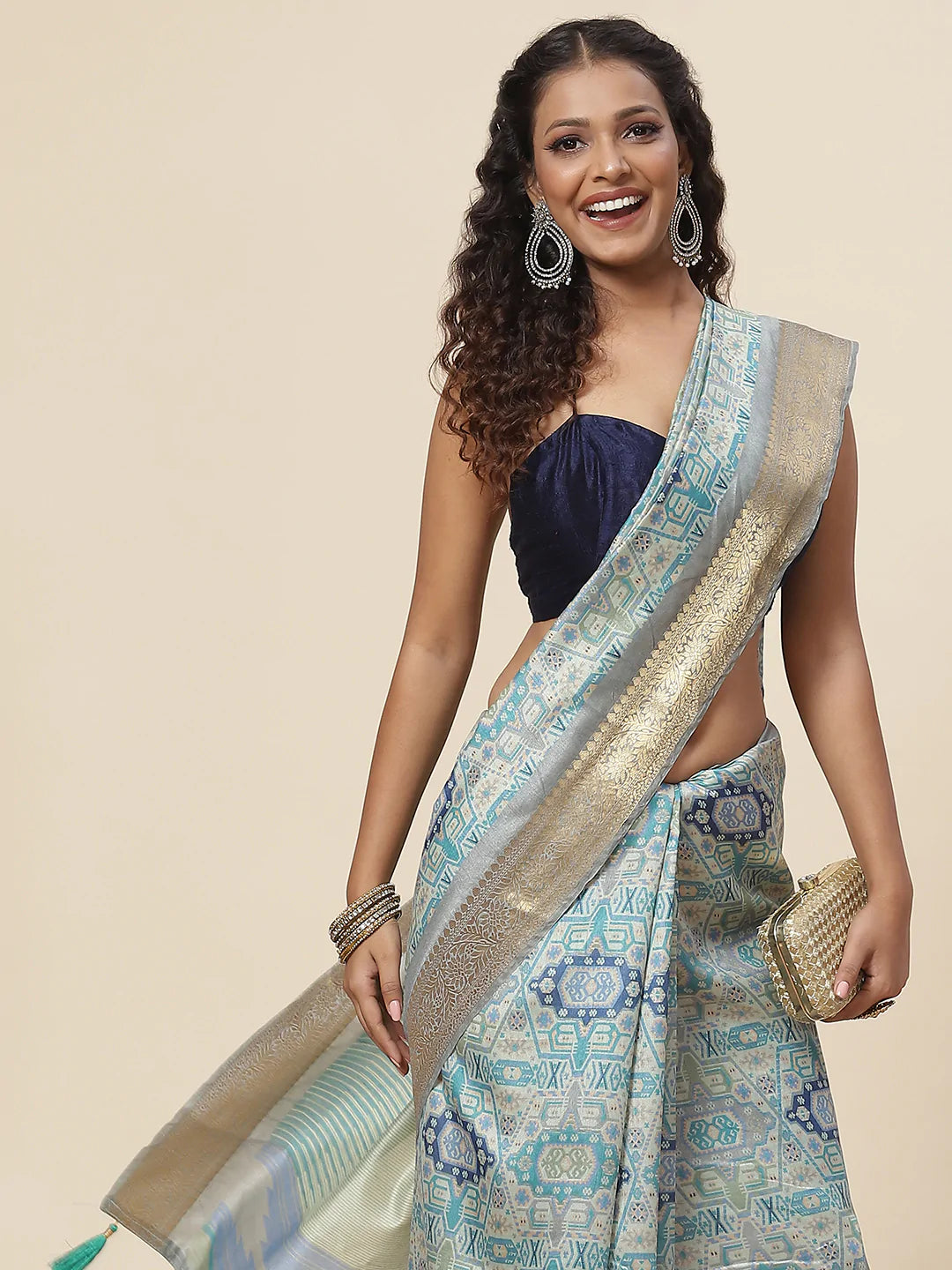 Digital Printed Handloom Saree