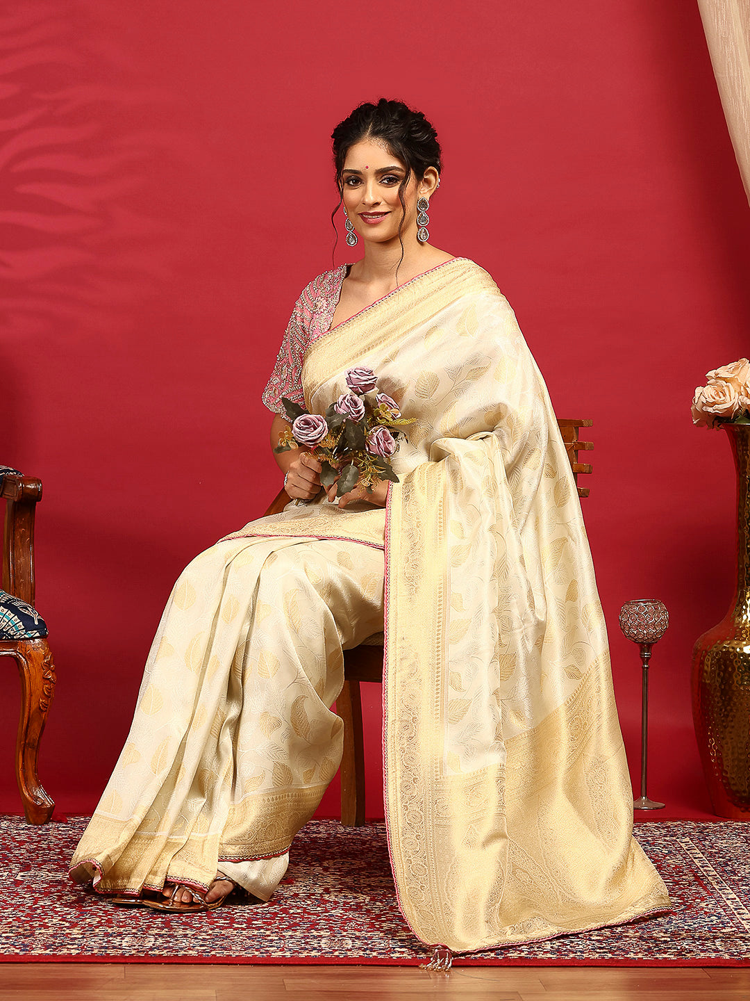 Embroidered Banarasi Saree