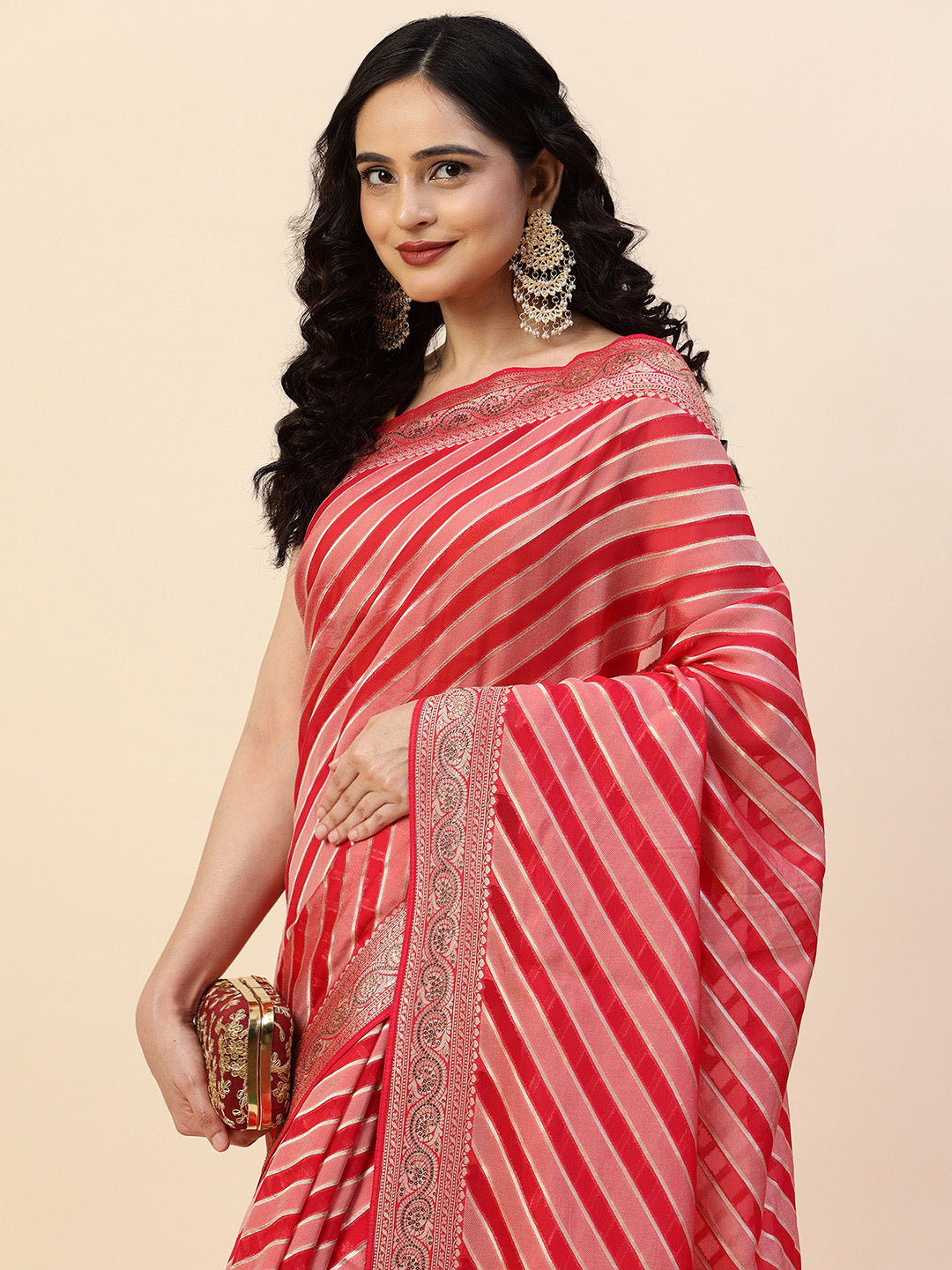 Swarovski Embroidered Organza Saree
