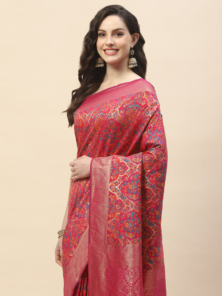 Zari Jaal Woven Handloom Saree