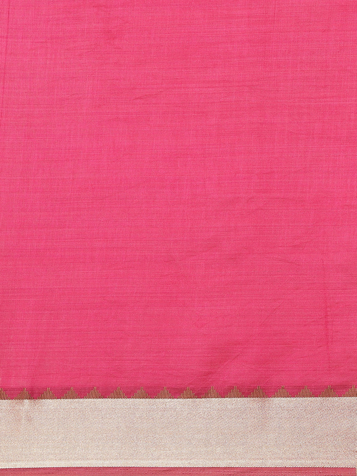 Plain Art Handloom Saree with  Zari  Border