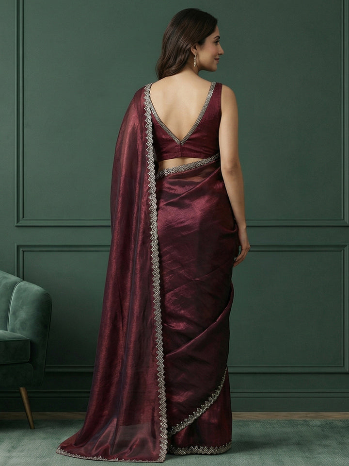 Embroidered Organza Saree