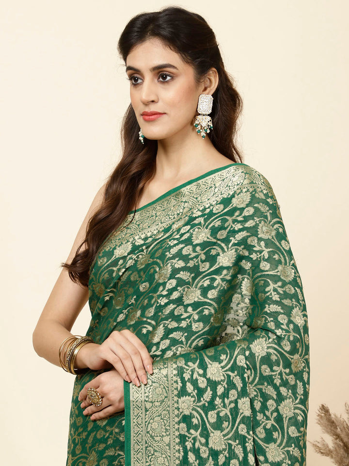 Zari Jaal Woven Georgette Saree