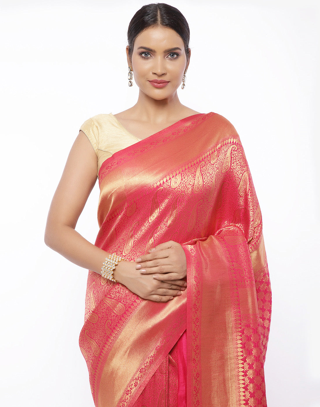 MBZ Meena Bazaar-Art Handloom Woven Saree