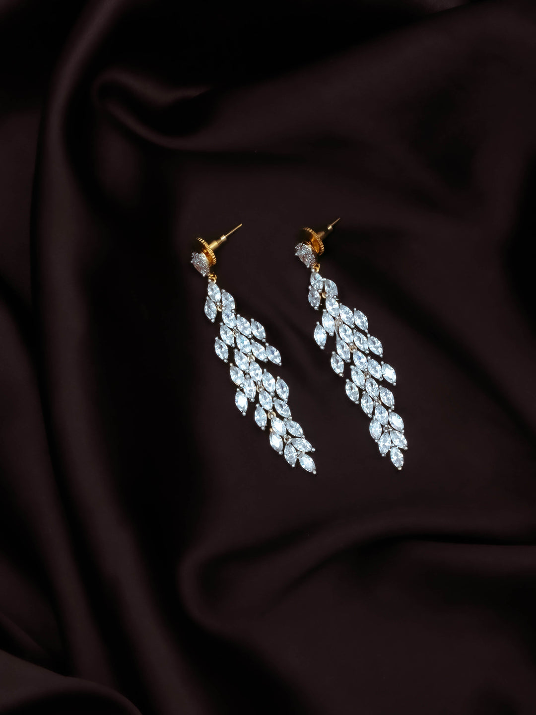 Gold &amp; White Drop &amp; Dangler Earrings