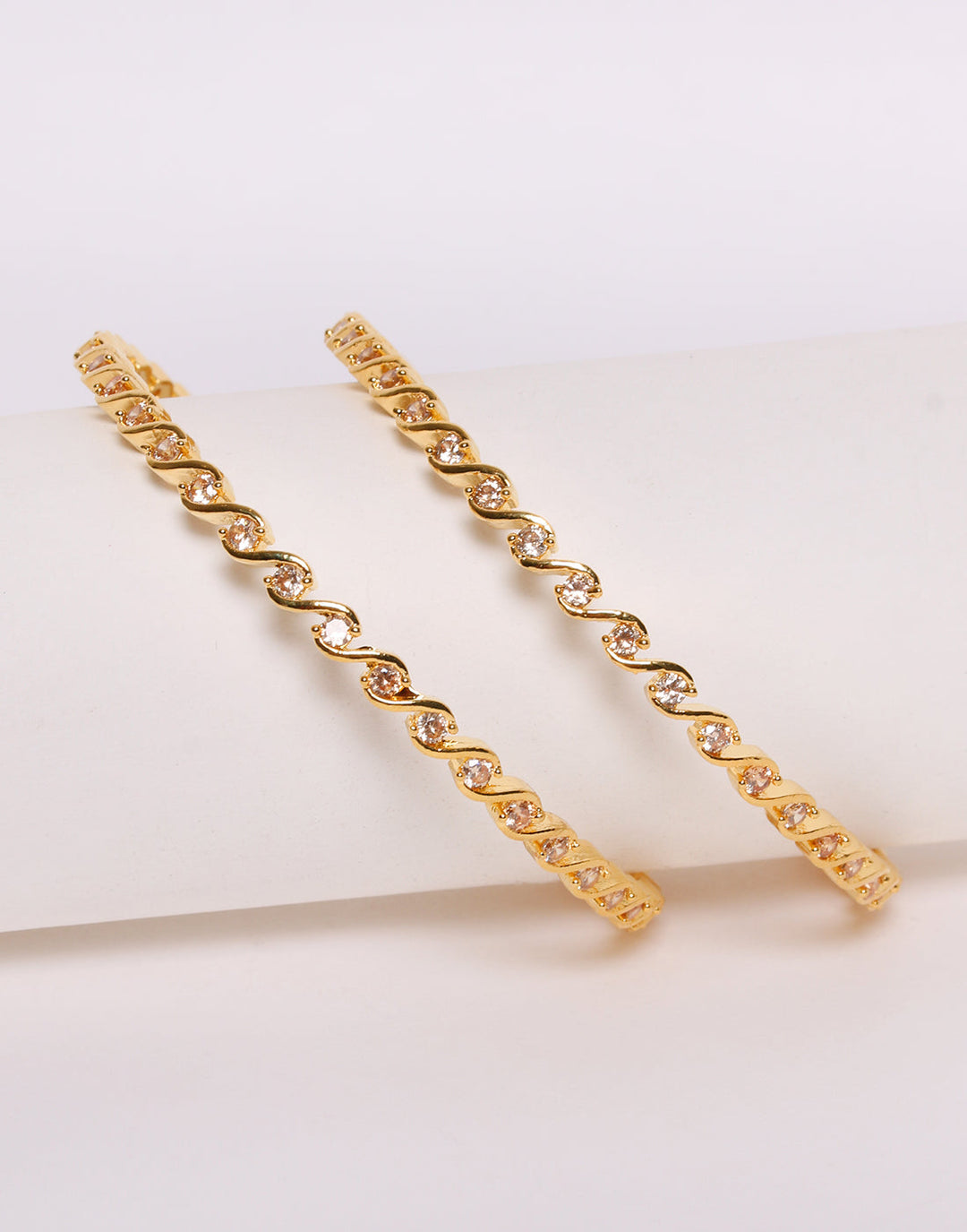 Elegant Gold Toned Bangle Set