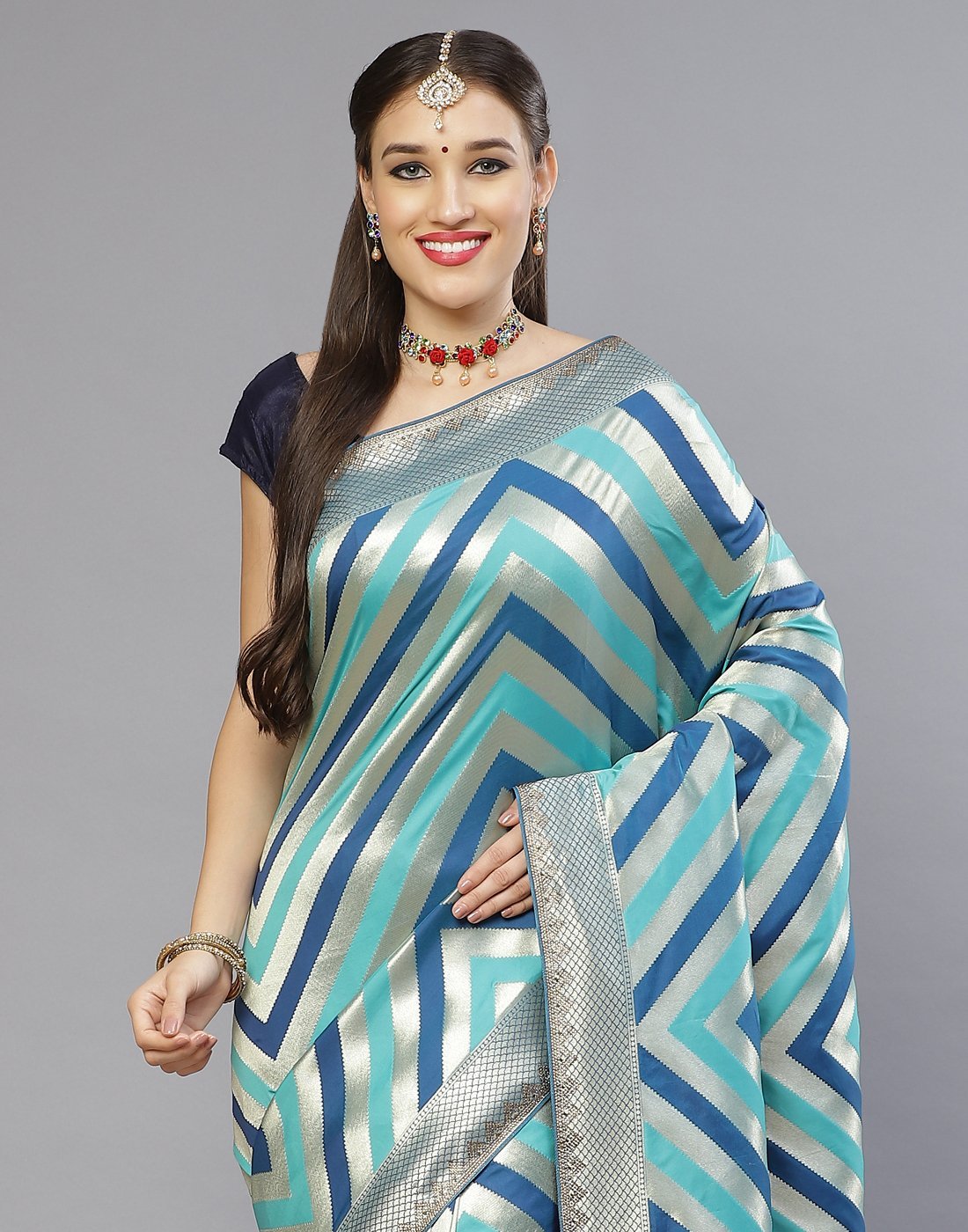 Banarasi Blue Silk Saree